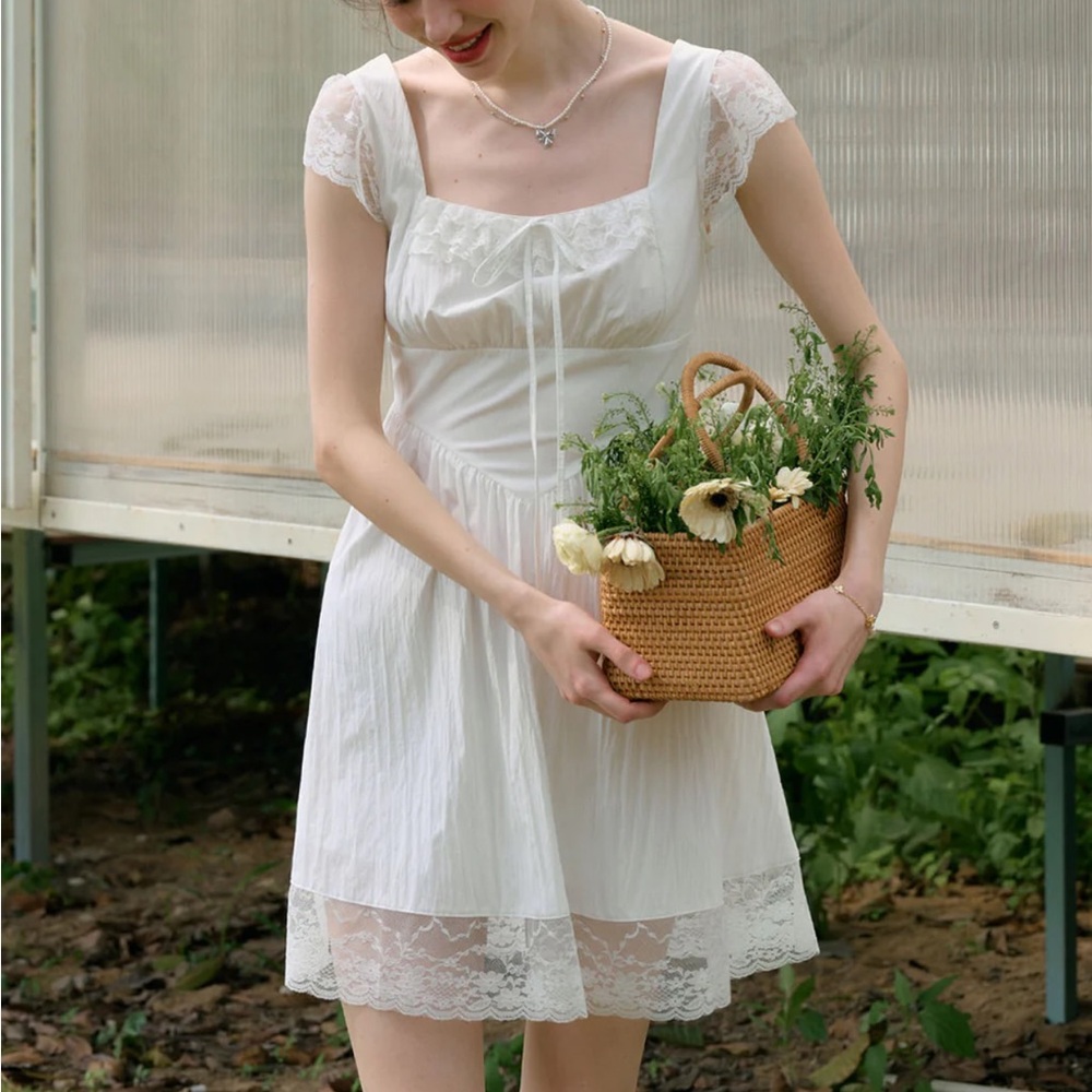 Milkmaid Coquette Cottage White Babydoll Dress